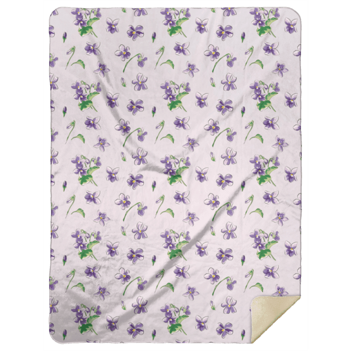 Little Hometown Violets Plush Throw Blanket 60x80