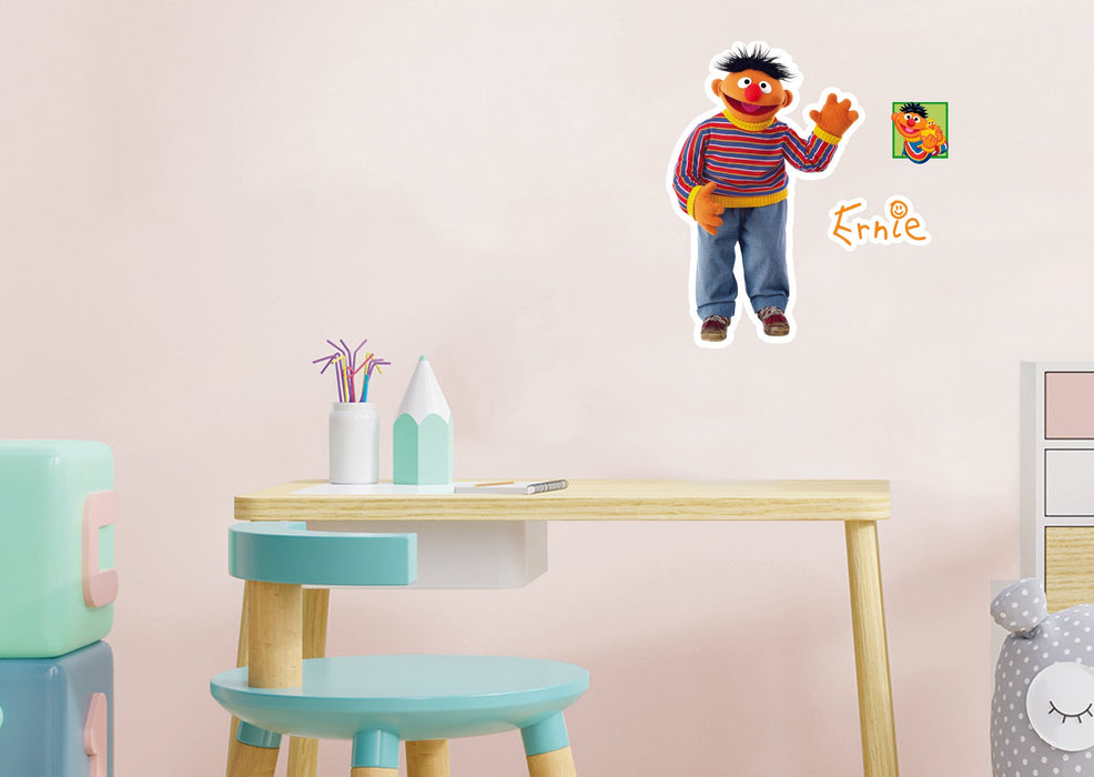 Fathead Ernie RealBig - Officially Licensed Sesame Street Removable Adhesive Decal