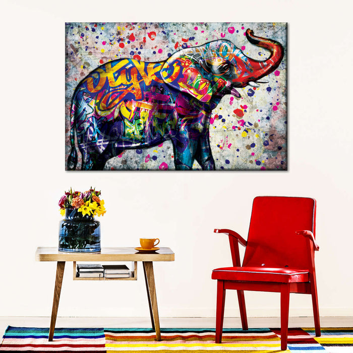 ElephantStock Epic Colorful Elephant Wall Art