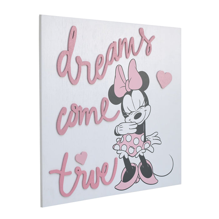 Disney Minnie Mouse Dreams Come True Wood Wall Décor