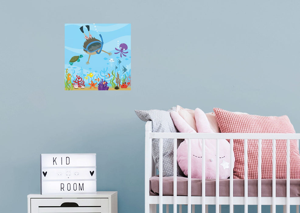 Fathead Nursery: Diving Mural - Removable Wall Adhesive Decal