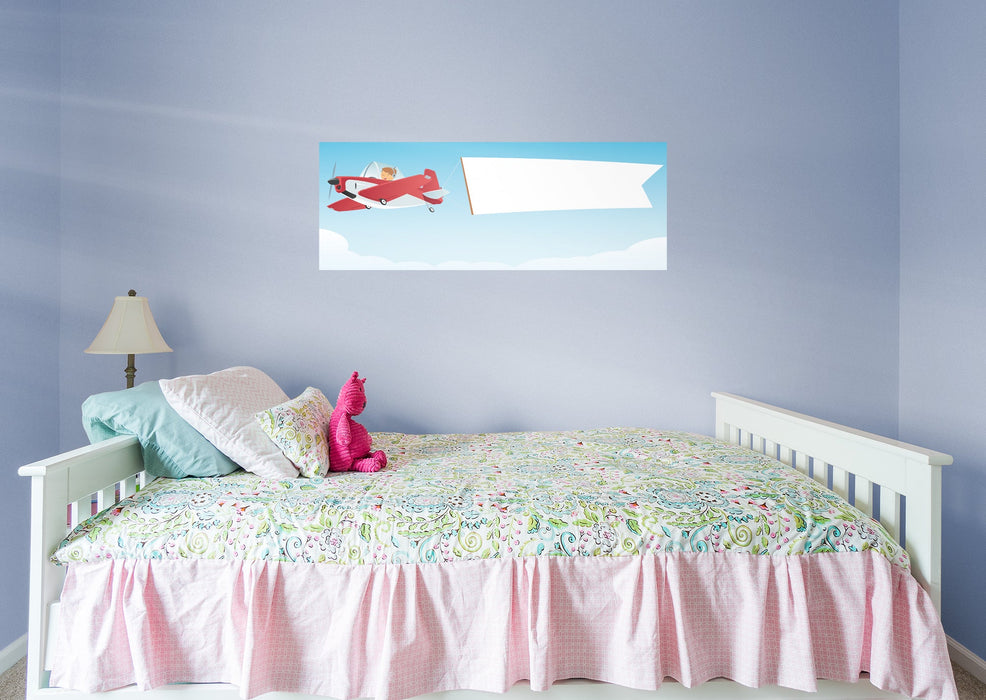 Fathead Nursery: Planes Red Plane Dry Erase - Removable Wall Adhesive Decal