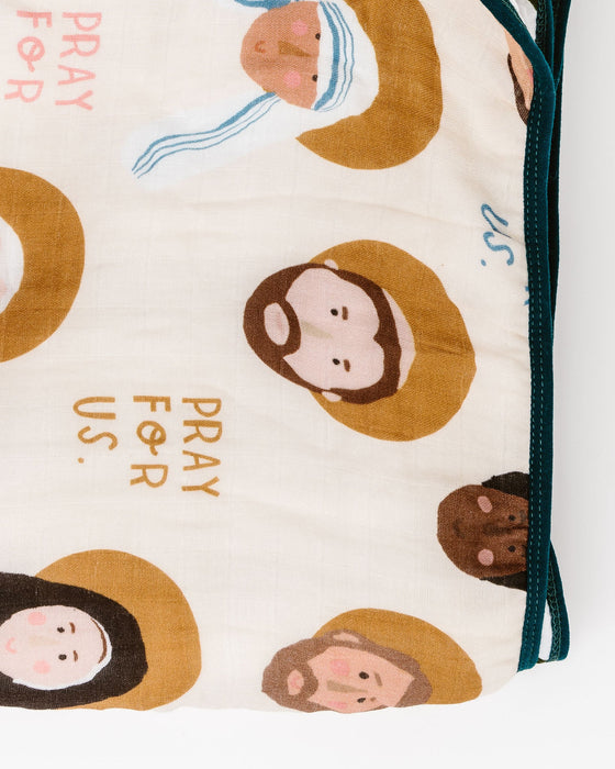 Be A Heart Saints Deluxe Muslin Baby Blanket Quilt