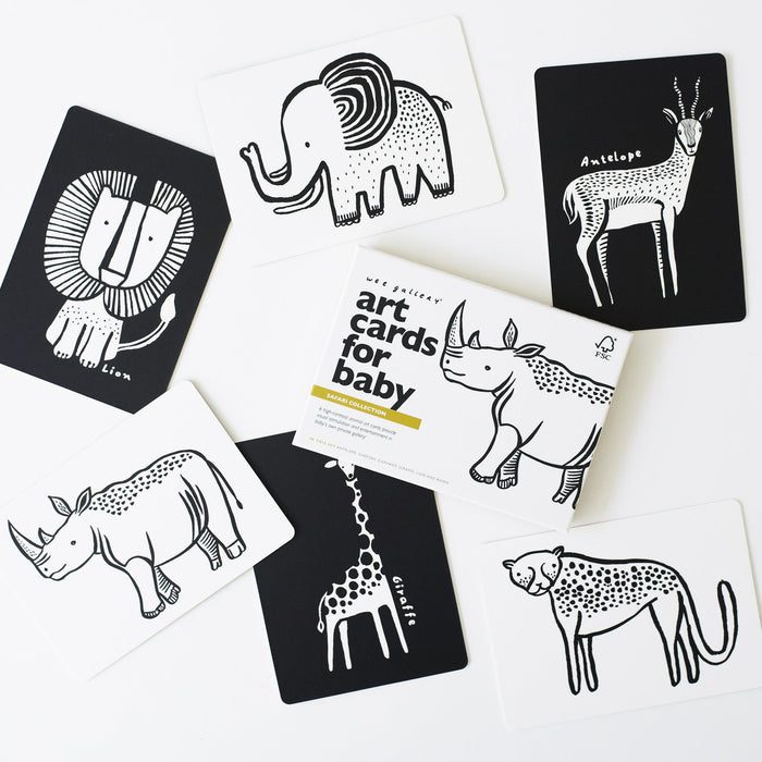 Wee Gallery Art Cards for Baby - Safari Collection