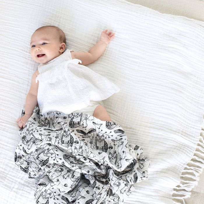 Wee Gallery Organic Muslin Swaddle - Forest