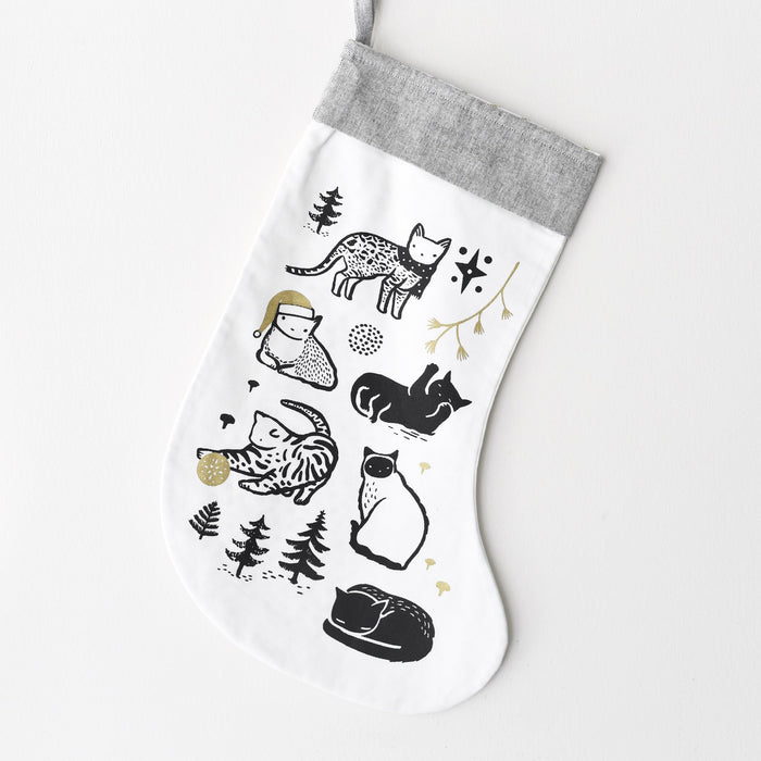 Wee Gallery Festive Cats Stocking