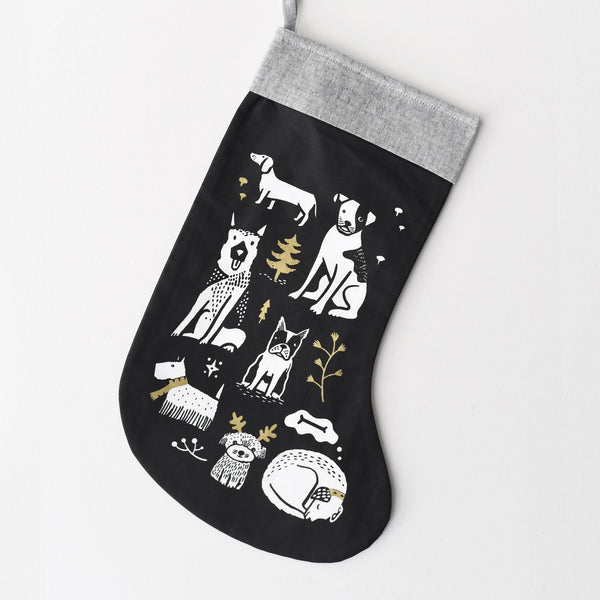 Wee Gallery Festive Pups Stocking