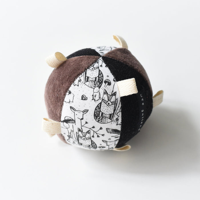 Wee Gallery Taggy Ball with Rattle - Woodland