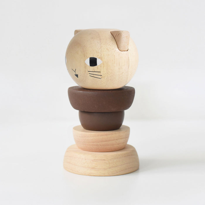 Wee Gallery Wood Stacker - Cat