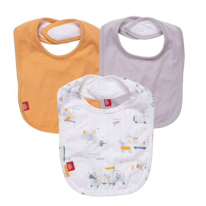 Magnetic Me Welcome Wagon Modal Magnetic Stay Dry Infant Bib 3-pack