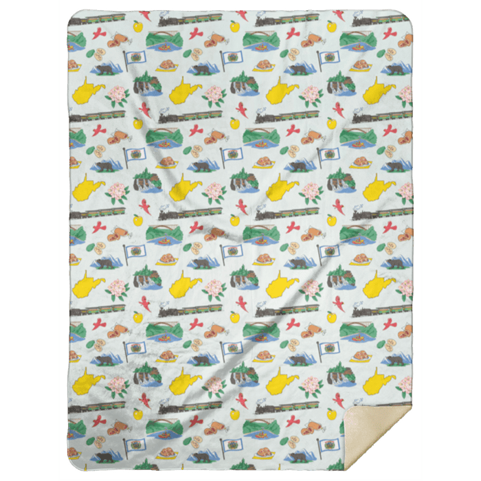 Little Hometown West Virginia Plush Throw Blanket 60x80