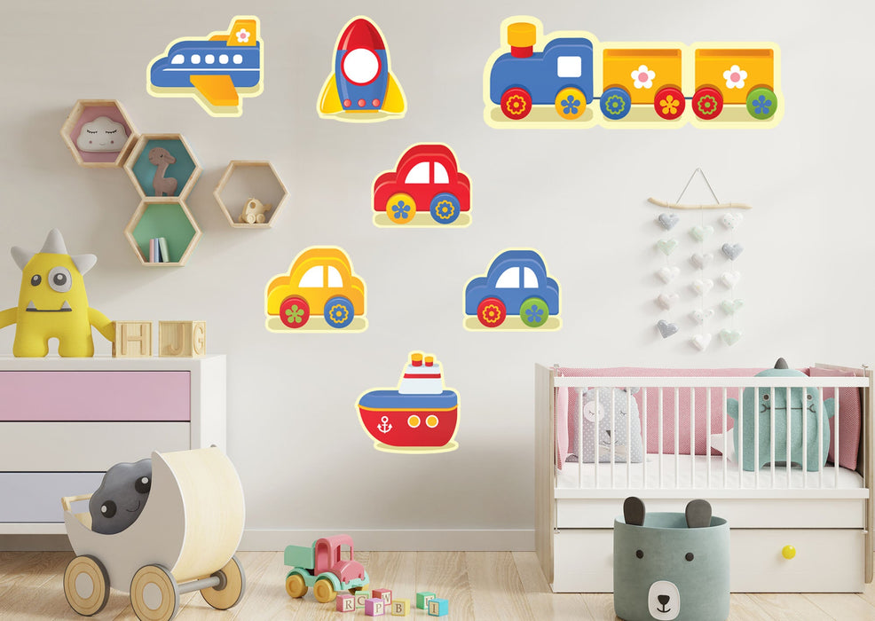 Fathead Nursery:  Color Block Toys Collection        -   Removable Wall   Adhesive Decal