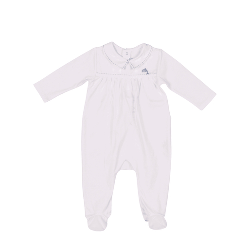 Bebe Sweeny Boys White Organic Cotton Babygrow