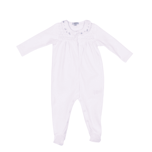 Bebe Sweeny Boys White Organic Cotton Jersey Babygrow