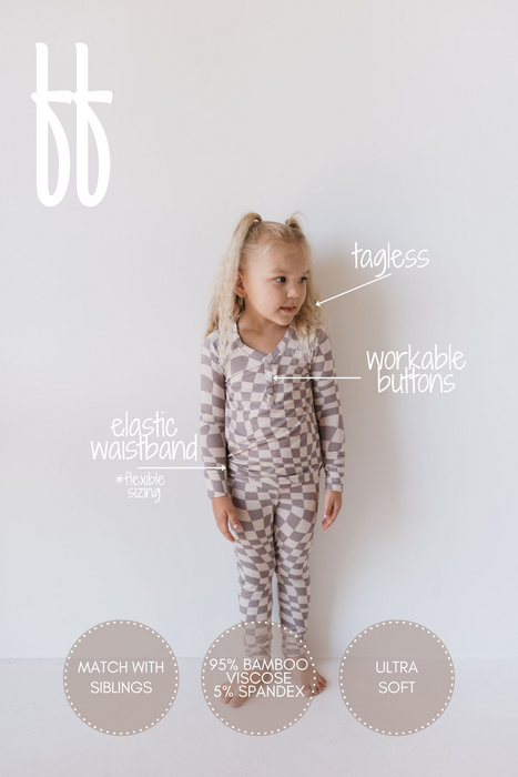 forever french baby Bamboo Two Piece Pajamas | Smokey Wave