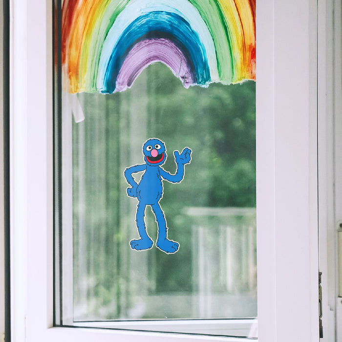 Fathead Grover Window Cling - Officially Licensed Sesame Street Removable Window Static Decal