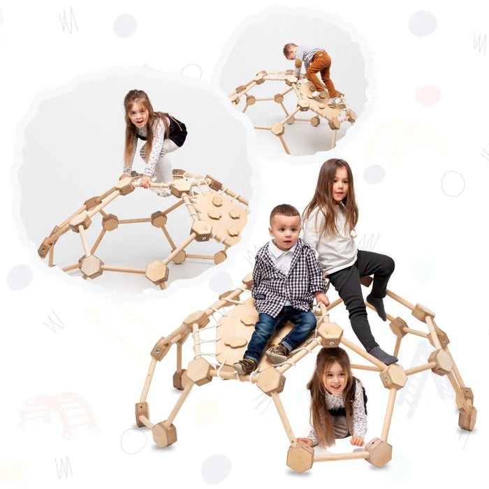 Goodevas Wooden Climbing Frame Geodome / Climbing Dome for Kids 2-6 y.o.