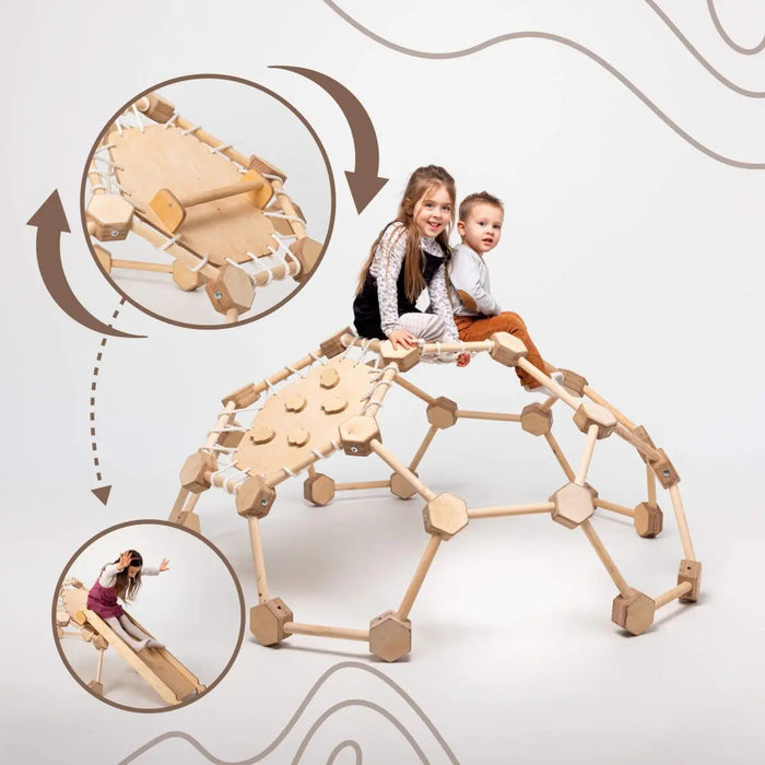 Goodevas Wooden Climbing Frame Geodome / Climbing Dome for Kids 2-6 y.o.
