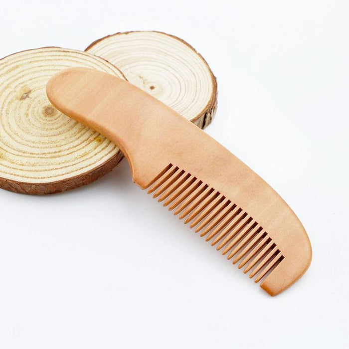 Bebe Sweeny Beige Wooden Baby Hairbrush & Comb Set | Made in France