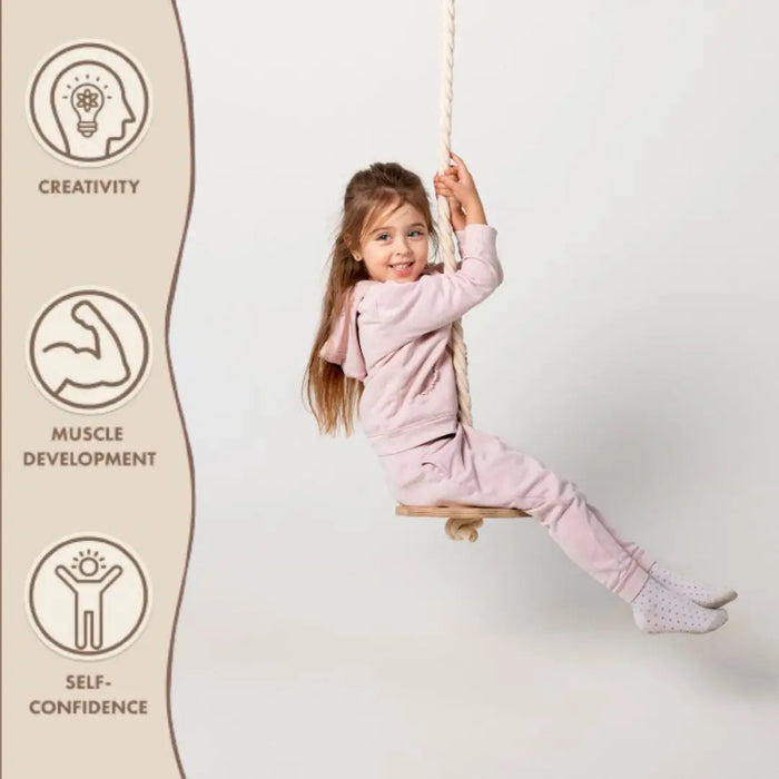 Goodevas Wooden rope swing for kids