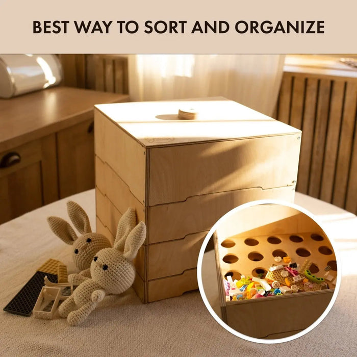 Goodevas Wooden storage/sorter for constructor