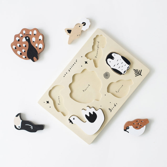 Wee Gallery Wooden Tray Puzzle - Birds