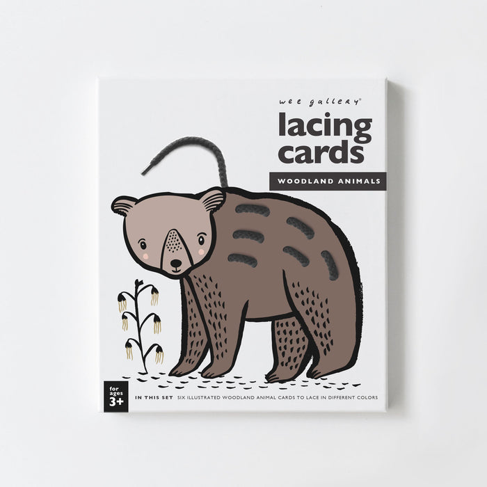 Wee Gallery Lacing Cards - Woodland Animals