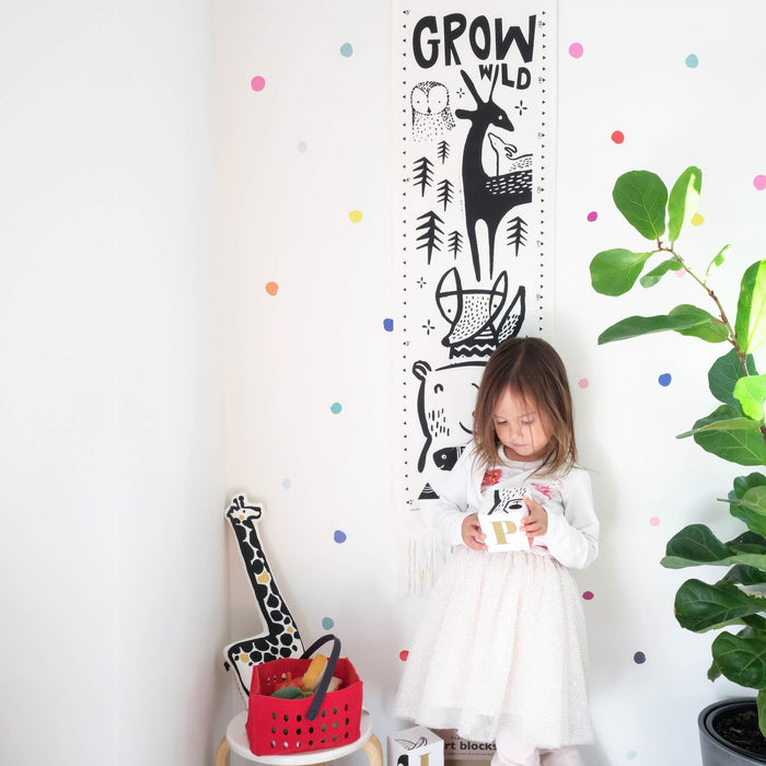 Wee Gallery Canvas Growth Chart - Woodland