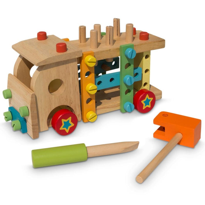 BestPysanky Set of Wooden Truck with Building Tools