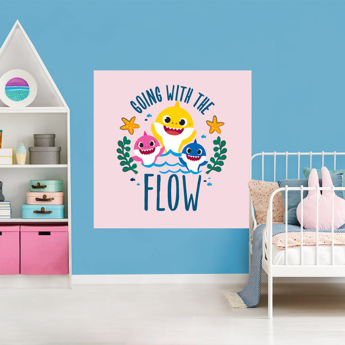 Fathead Baby Shark: Flow Poster - Officially Licensed Nickelodeon Removable Adhesive Decal