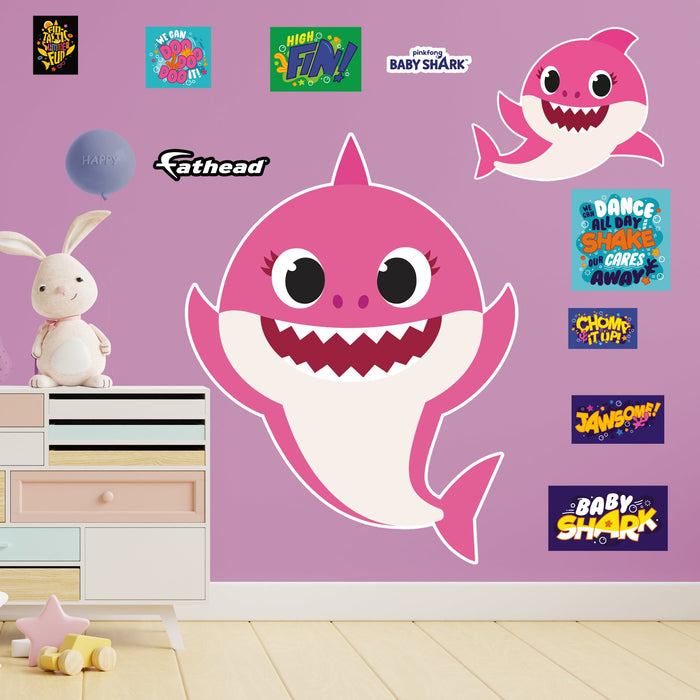 Fathead Baby Shark: Mommy Shark RealBig - Officially Licensed Nickelodeon Removable Adhesive Decal