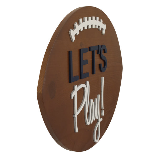 Little Love by NoJo Football Shaped Wood Wall Décor