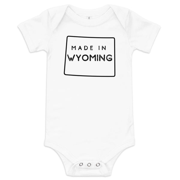 Little Hometown Wyoming Baby Onesie