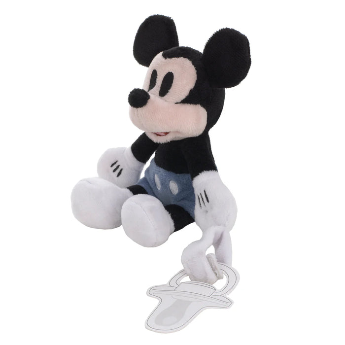 Disney Mickey Mouse White, Blue and Black Plush Buddy Pacifier Holder