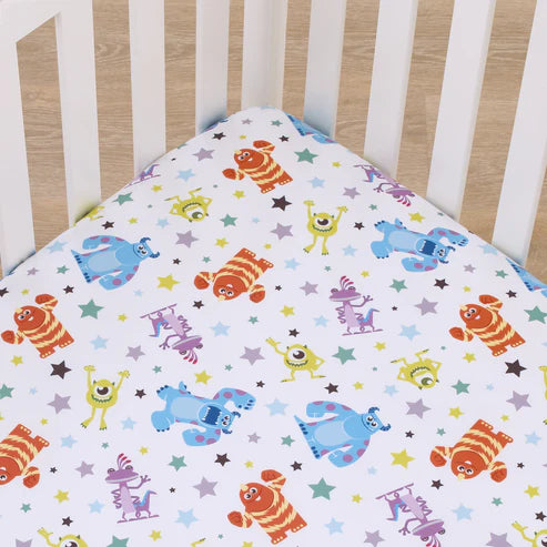 Disney Monsters Inc. Sully and Mike Fitted Crib Sheet