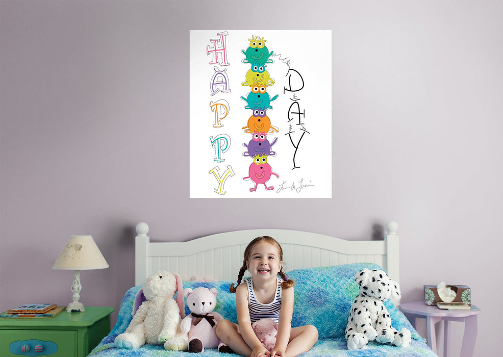 Fathead Dream Big Art: Happy Day Kids Mural - Officially Licensed Juan de Lascurain Removable Wall Adhesive Decal