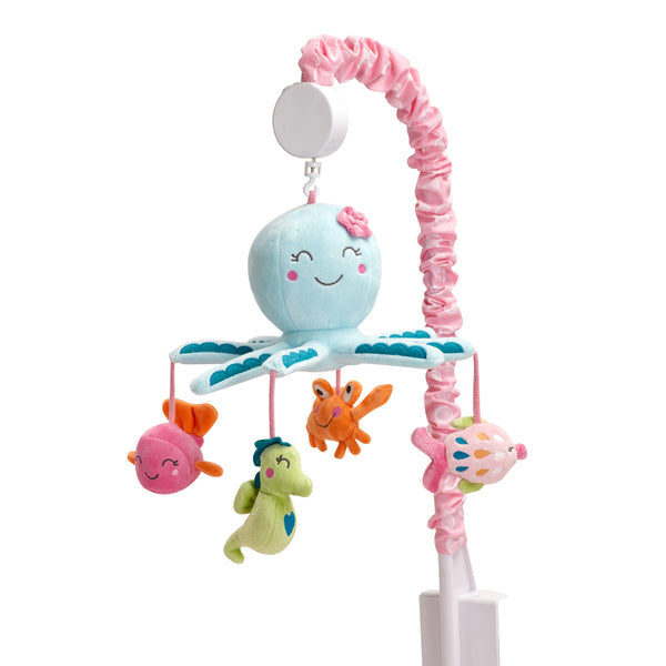 Carter's Sea Collection Coral, Aqua, Lime, Octopus Musical Mobile with Crab, Fish and Seahorse