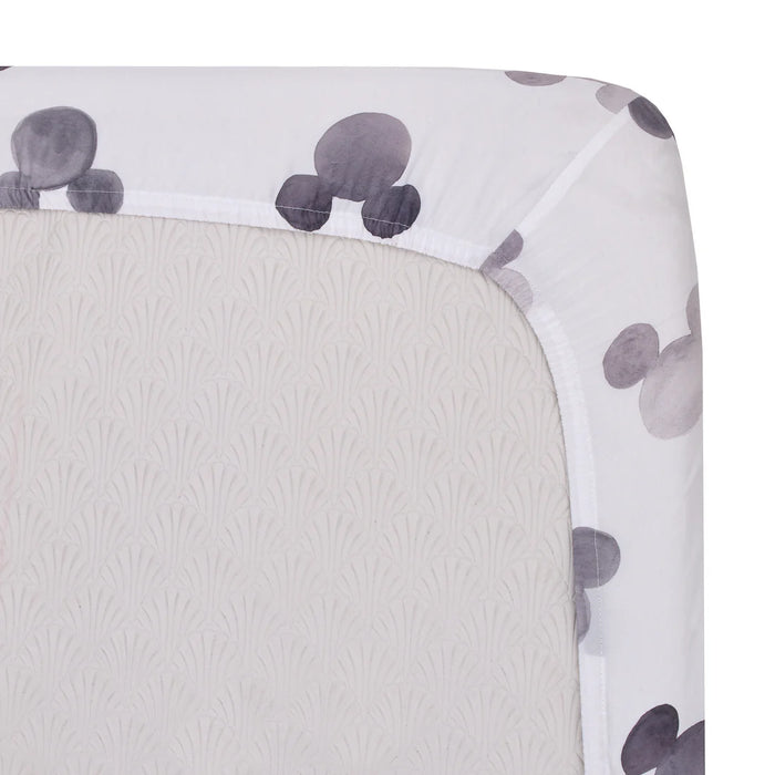 Disney Mickey Watercolor Ears Fitted Crib Sheet