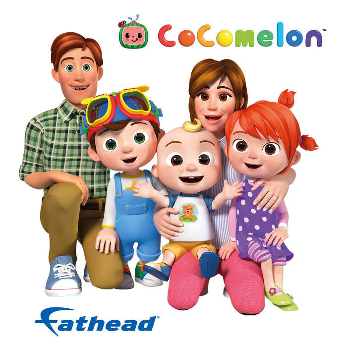 Fathead JJ & Family RealBig - Officially Licensed CoComelon Removable Adhesive Decal