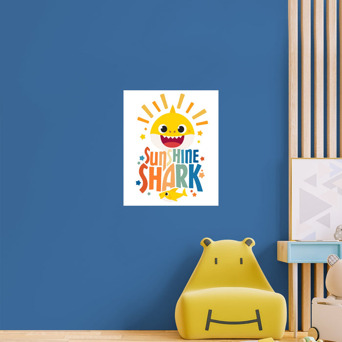 Fathead Baby Shark: Sunshine Shark Poster - Officially Licensed Nickelodeon Removable Adhesive Decal