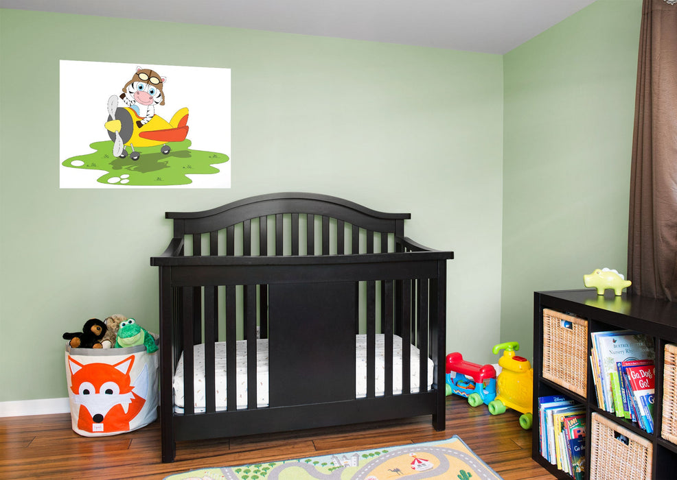 Fathead Nursery: Planes Zebra Mural - Removable Wall Adhesive Decal