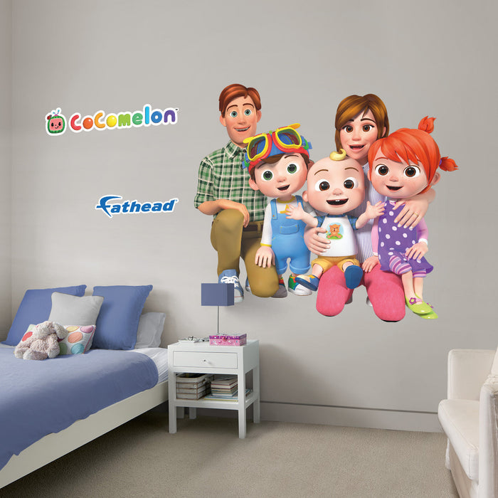 Fathead JJ & Family RealBig - Officially Licensed CoComelon Removable Adhesive Decal