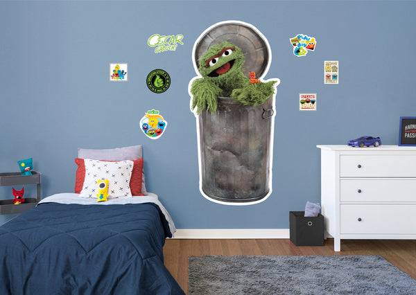 Fathead Oscar RealBig - Officially Licensed Sesame Street Removable Adhesive Decal