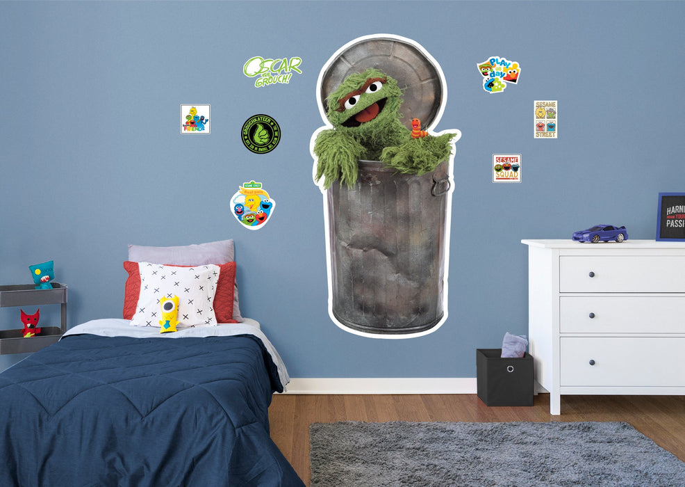 Fathead Oscar RealBig - Officially Licensed Sesame Street Removable Adhesive Decal