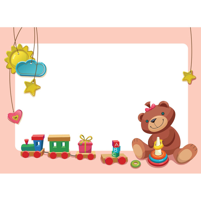 Fathead Nursery: Pink Bear Dry Erase - Removable Wall Adhesive Decal