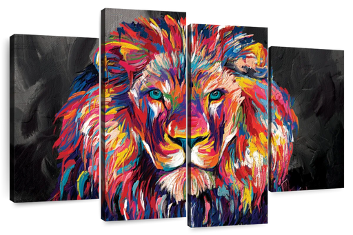 ElephantStock Lion's Gaze Abstract Color Wall Art