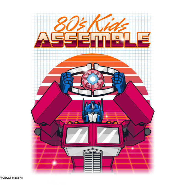 Fathead Transformers Classic: Optimus Prime 80s Kids Assemble Poster - Officially Licensed Hasbro Removable Adhesive Decal