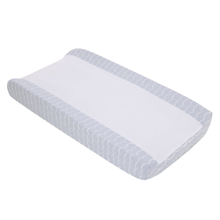 Ever & Ever Marine Wave Plush Contoured Changing Pad Cover
