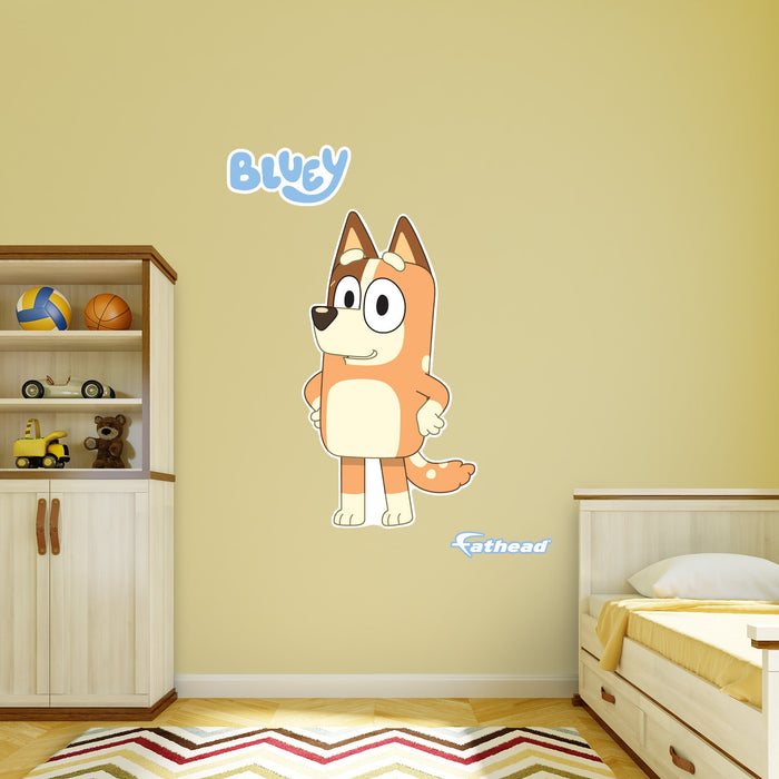 Fathead Bluey: Chilli RealBig - Officially Licensed BBC Removable Adhesive Decal