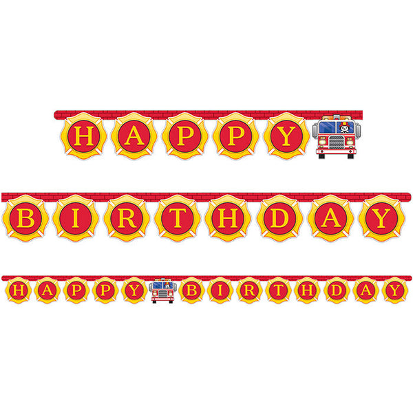 Party Decorations Fire Truck Jointed Banner